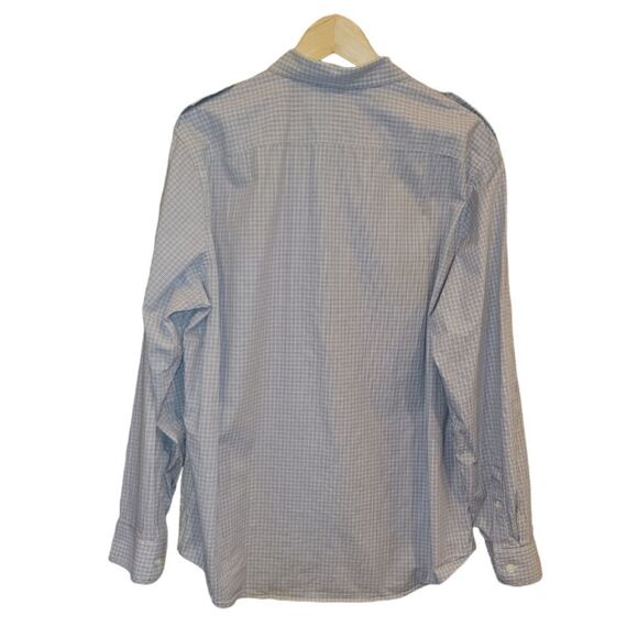 Michael Kors Purple Plaid Roll Tab Button Up Long Sleeve Shirt XXL 2X - Picture 7 of 12